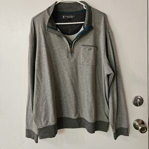 Pebble Beach Men's Gray Quarter-Zip Sweater